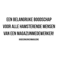 Een belangrijke boodschap voor alle hamsterende mensen van een magazijnmedewerker!